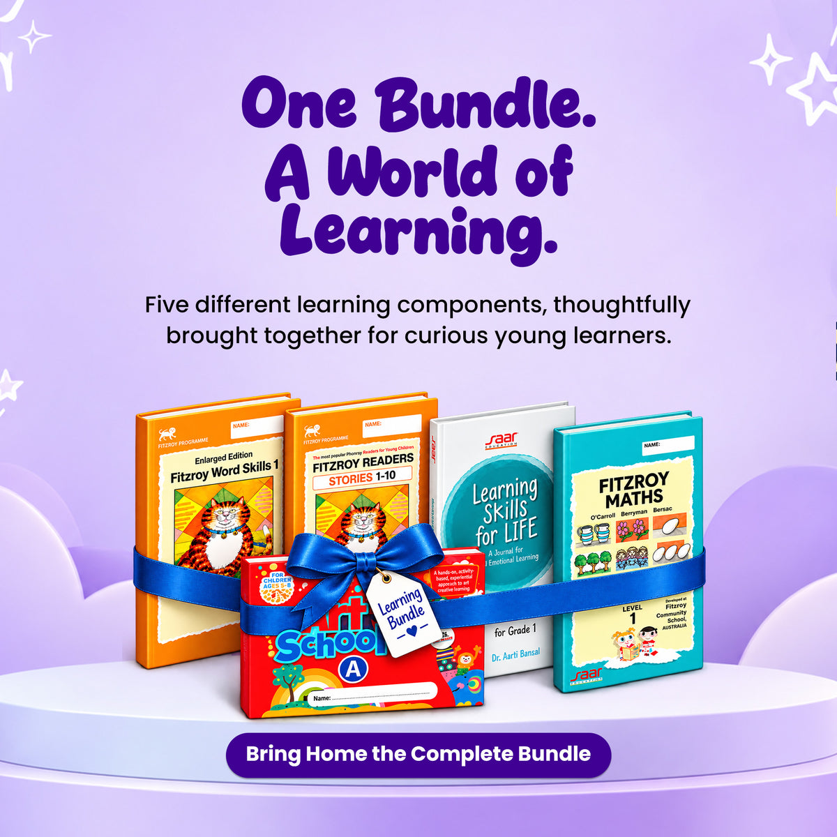 SAAR Complete Learning Bundle for Kids | Phonics, Maths, Life Skills & Art