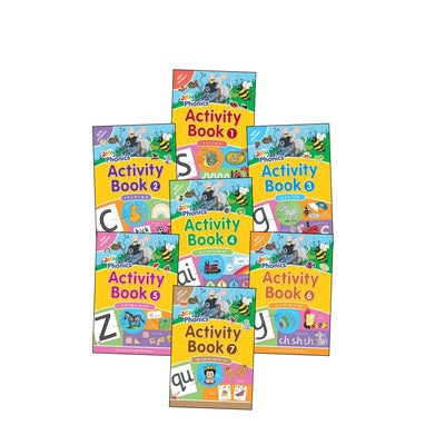 Jolly Phonics Activity Books, set 1-7