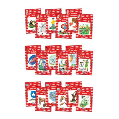 Jolly Phonics Readers, Complete Set Red Level (pack of 18)