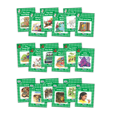 Jolly Phonics Readers, Complete Set Green Level (pack of 18)